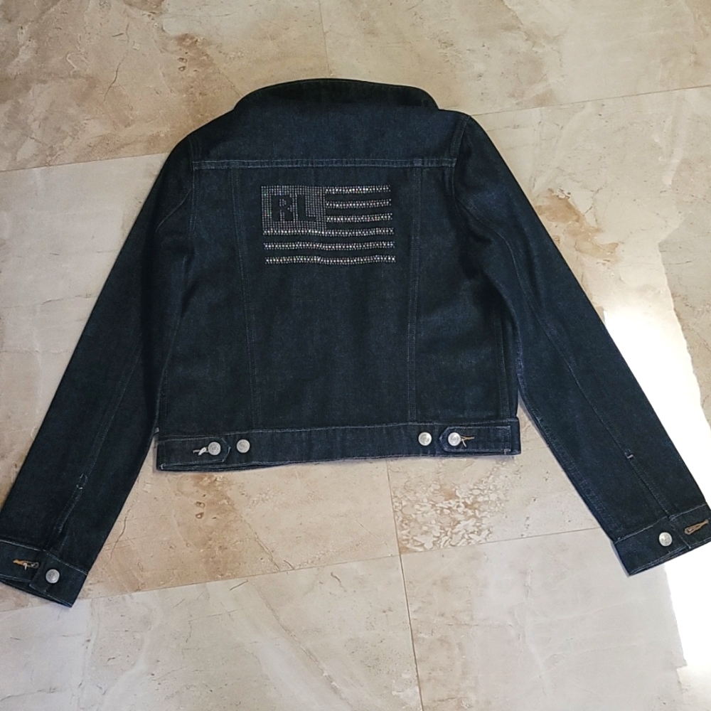 RARE Ralph Lauren Polo embellished jean jacket